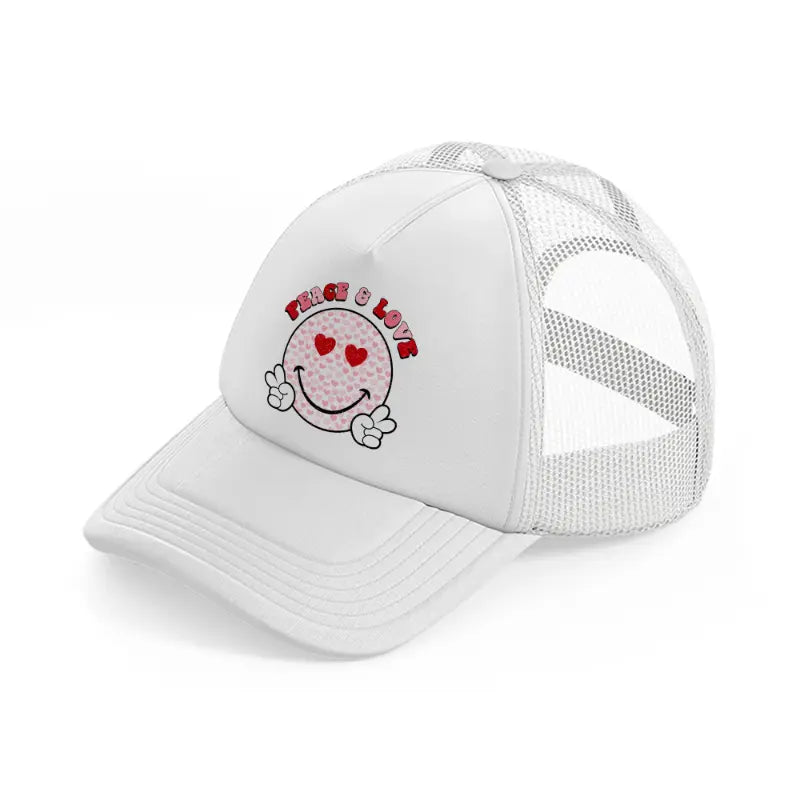 peace & love-white-trucker-hat