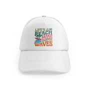Life's A Beach Make Some Waveswhitefront-view