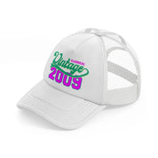 classical vintage 2009 white trucker hat