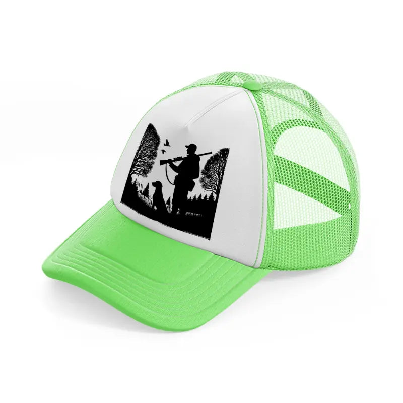 hunter & dog-lime-green-trucker-hat