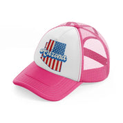 arizona flag-neon-pink-trucker-hat