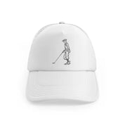 Golfer With Capwhitefront-view