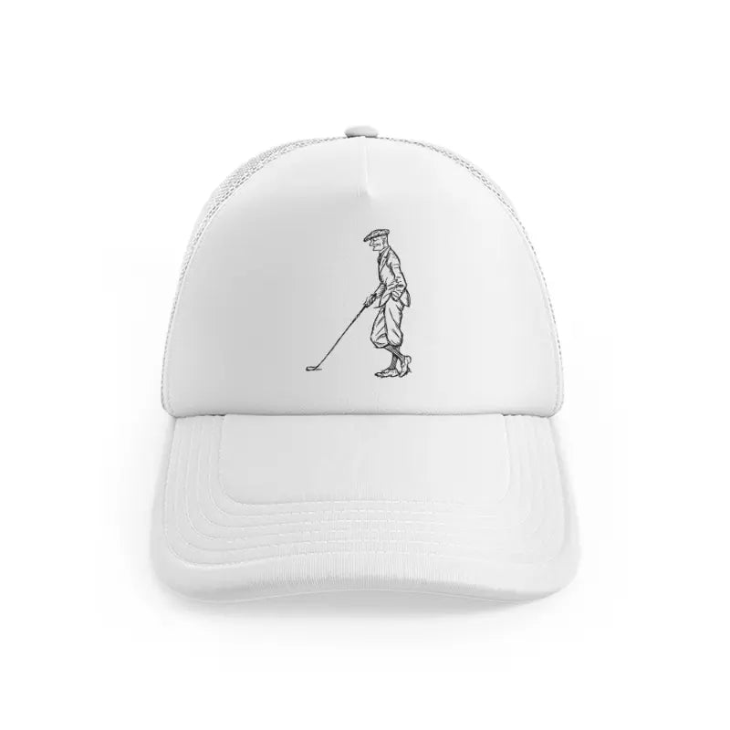 Golfer With Capwhitefront-view