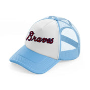 braves sky blue trucker hat