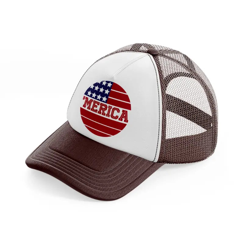 'merica 1-01-brown-trucker-hat