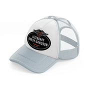 legendary harley-davidson since 1903-grey-trucker-hat