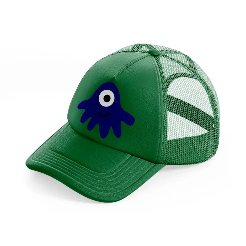 blue monster green trucker hat