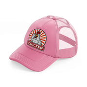 chicken pink trucker hat