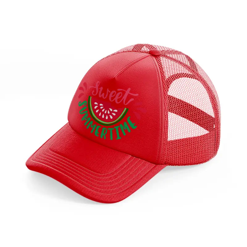 sweet summer time-red-trucker-hat