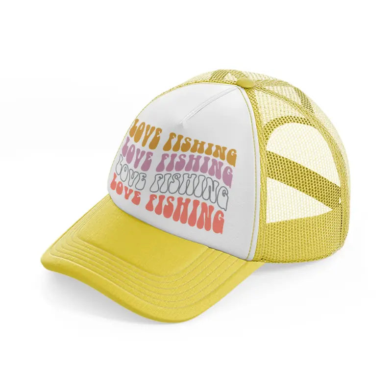 love fishing wavey-yellow-trucker-hat