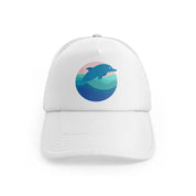 dolphin (1) white trucker hat