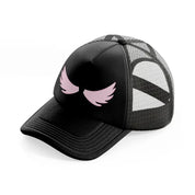 angel wings black trucker hat