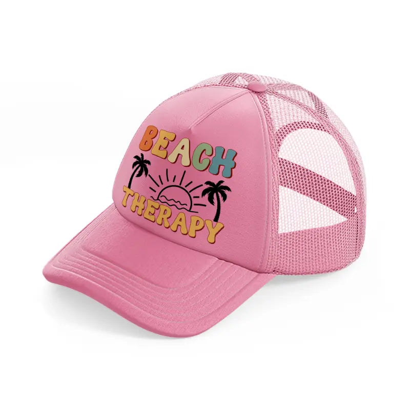 beach therapy-pink-trucker-hat