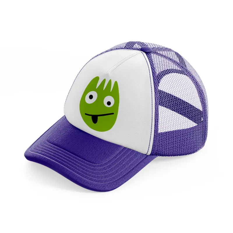 silly monster-purple-trucker-hat
