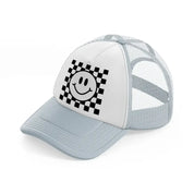 delighted face-grey-trucker-hat