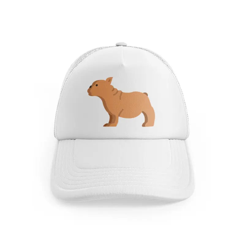 016-french bulldog-white-trucker-hat