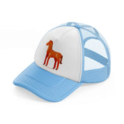 001 horse sky blue trucker hat