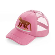 015 monkey pink trucker hat