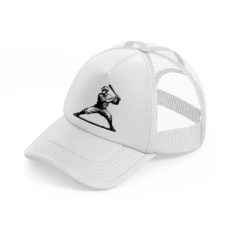 baseball batting-white-trucker-hat