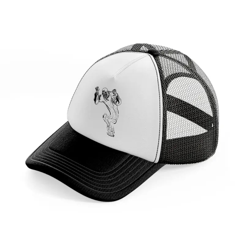 flying ghost black and white trucker hat