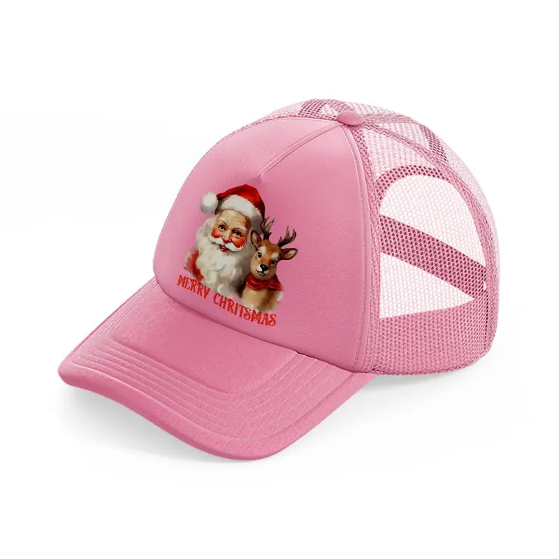 merry-christmas-pink-trucker-hat