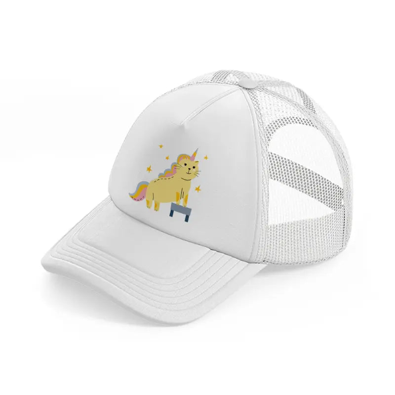 025-unicorn-white-trucker-hat