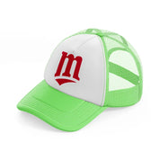 minnesota twins minimalist-lime-green-trucker-hat