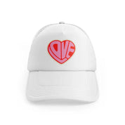 groovy love sentiments gs 08 white trucker hat