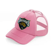jacksonville jaguars gold badge-pink-trucker-hat