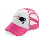 new england patriots emblem-neon-pink-trucker-hat