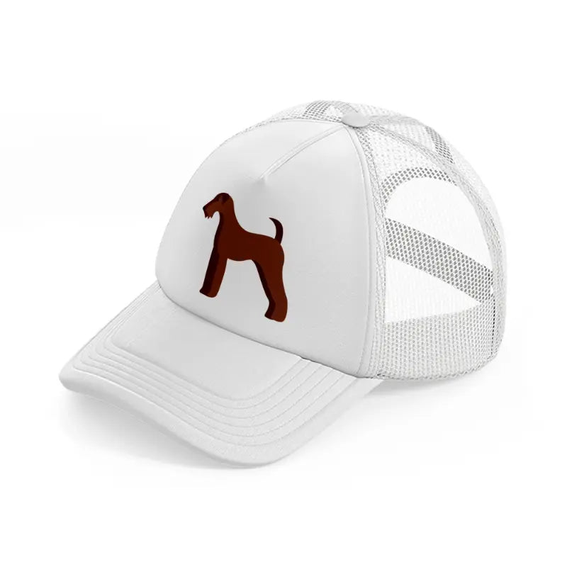 001-airedale terrier-white-trucker-hat