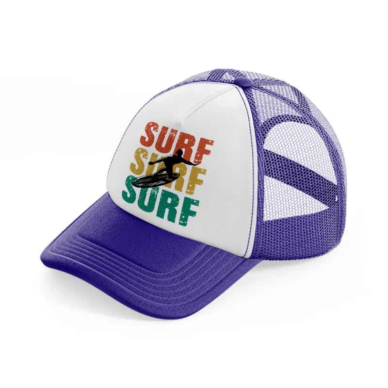 surf purple trucker hat