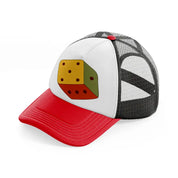 groovy elements 56 red and black trucker hat