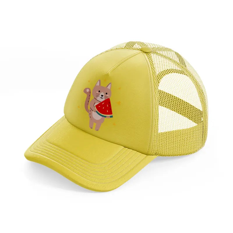 023-watermelon-gold-trucker-hat