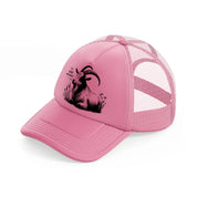 the goat whisper. pink trucker hat