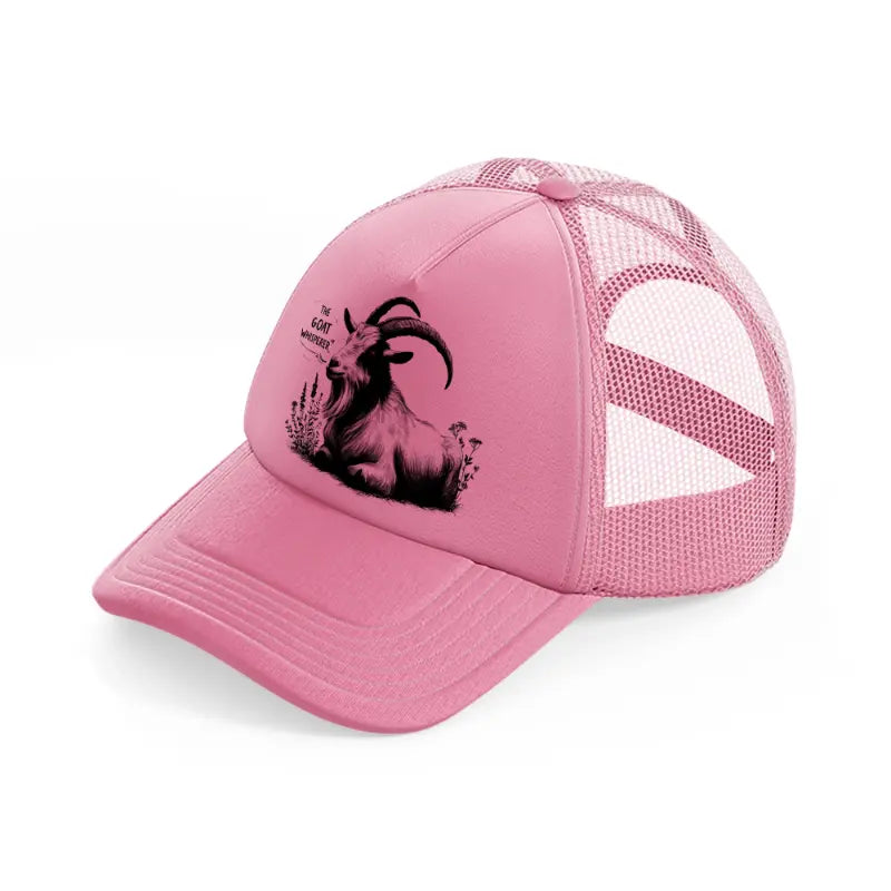 the goat whisper.-pink-trucker-hat