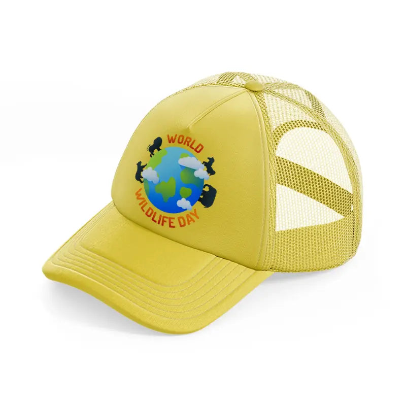world-wildlife-day (1)-gold-trucker-hat