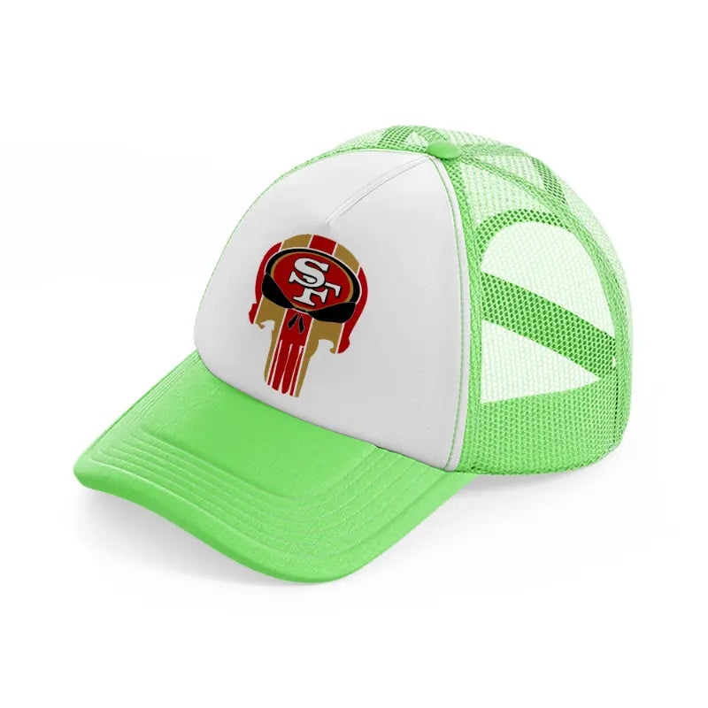 skull 49ers-lime-green-trucker-hat