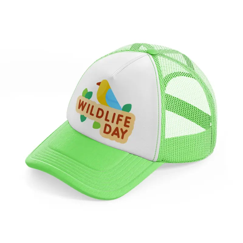 world-wildlife-day (2)-lime-green-trucker-hat