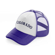 colorado minimalist-purple-trucker-hat