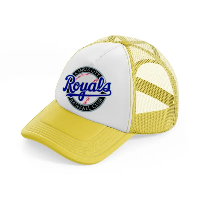 kansas city royals baseball club-yellow-trucker-hat