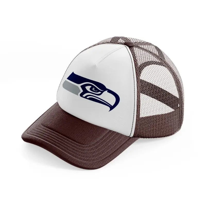 seattle seahawks emblem-brown-trucker-hat