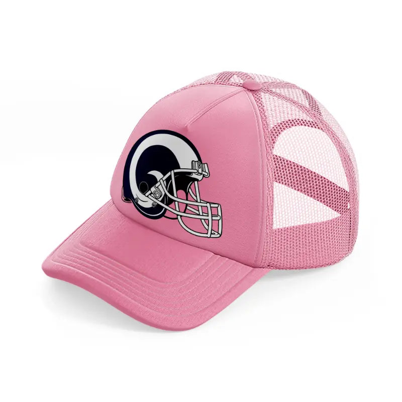 los angeles rams helmet-pink-trucker-hat