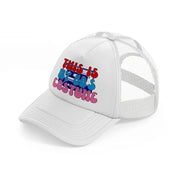 this is my 80s costume  white trucker hat