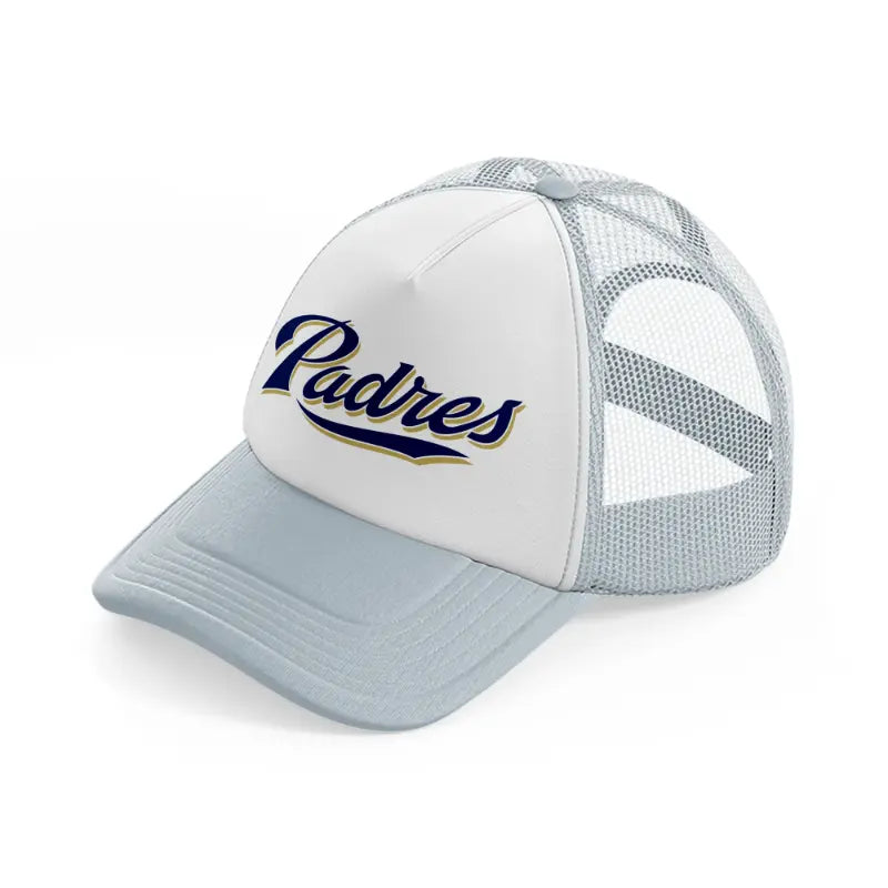 padres logo-grey-trucker-hat