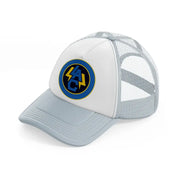 los angeles chargers circle logo-grey-trucker-hat
