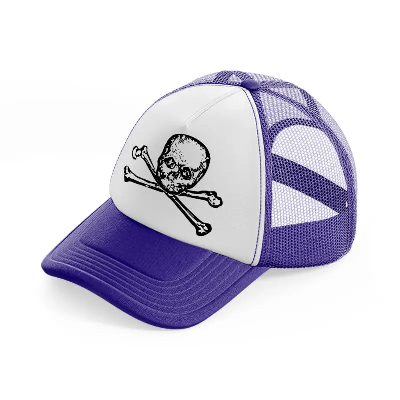 skull bone-purple-trucker-hat
