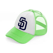 san diego logo-lime-green-trucker-hat