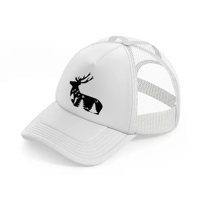 hunting symbol white trucker hat