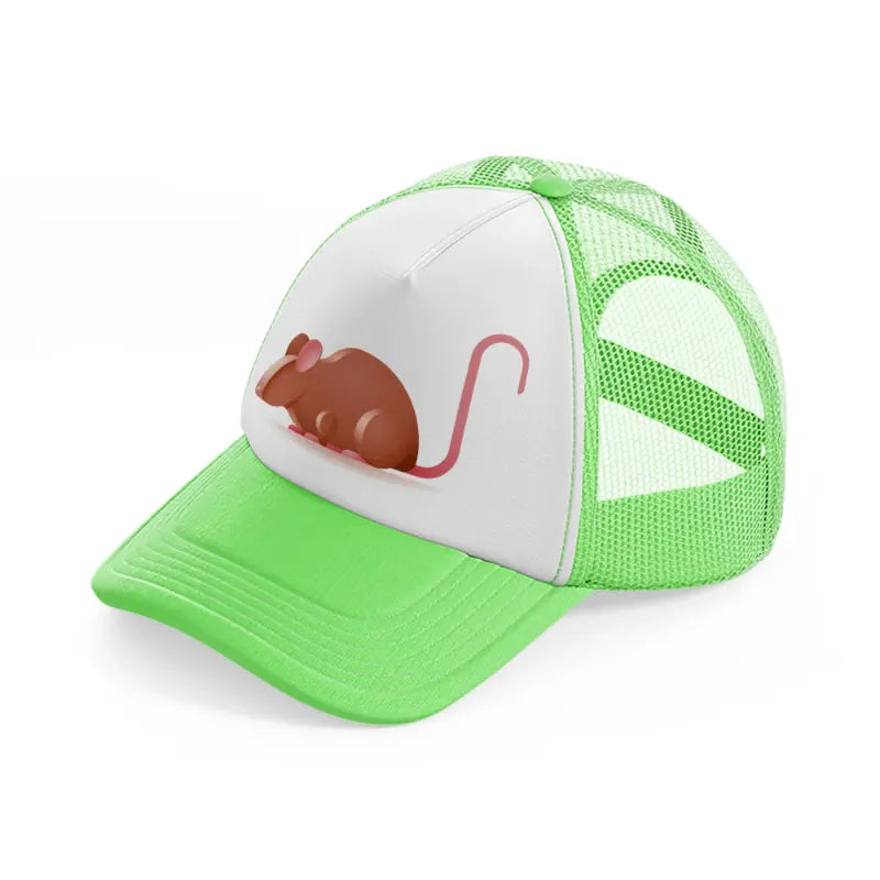 045 mouse lime green trucker hat